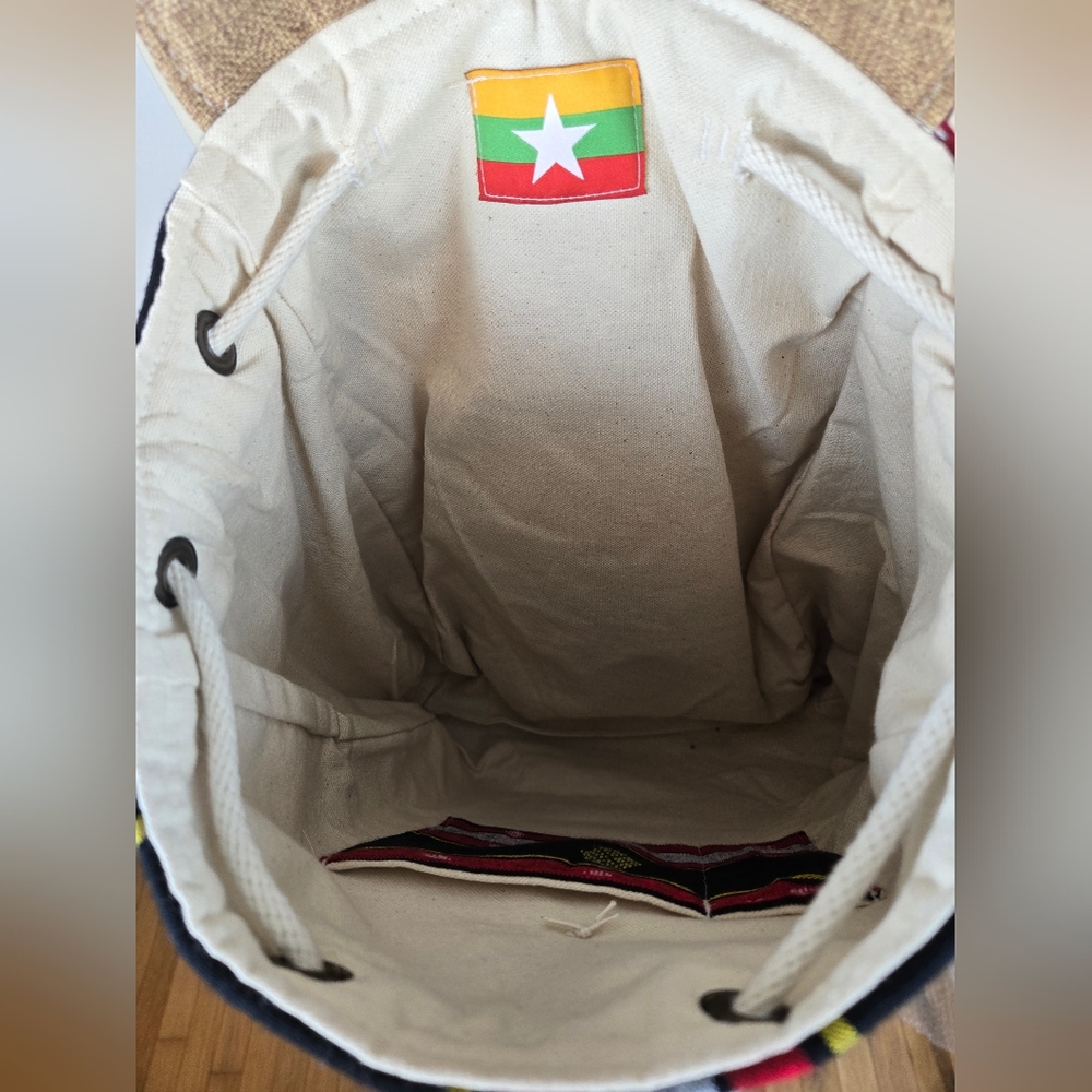 Black and Red Patterned Backpack - image 4